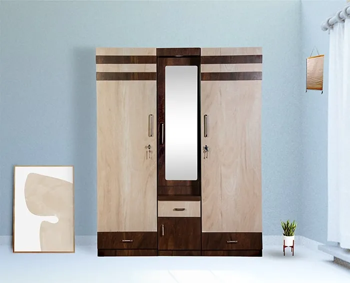 VIVDeal The Jungle Light & Dark Wardrobe Attached Dressing Table